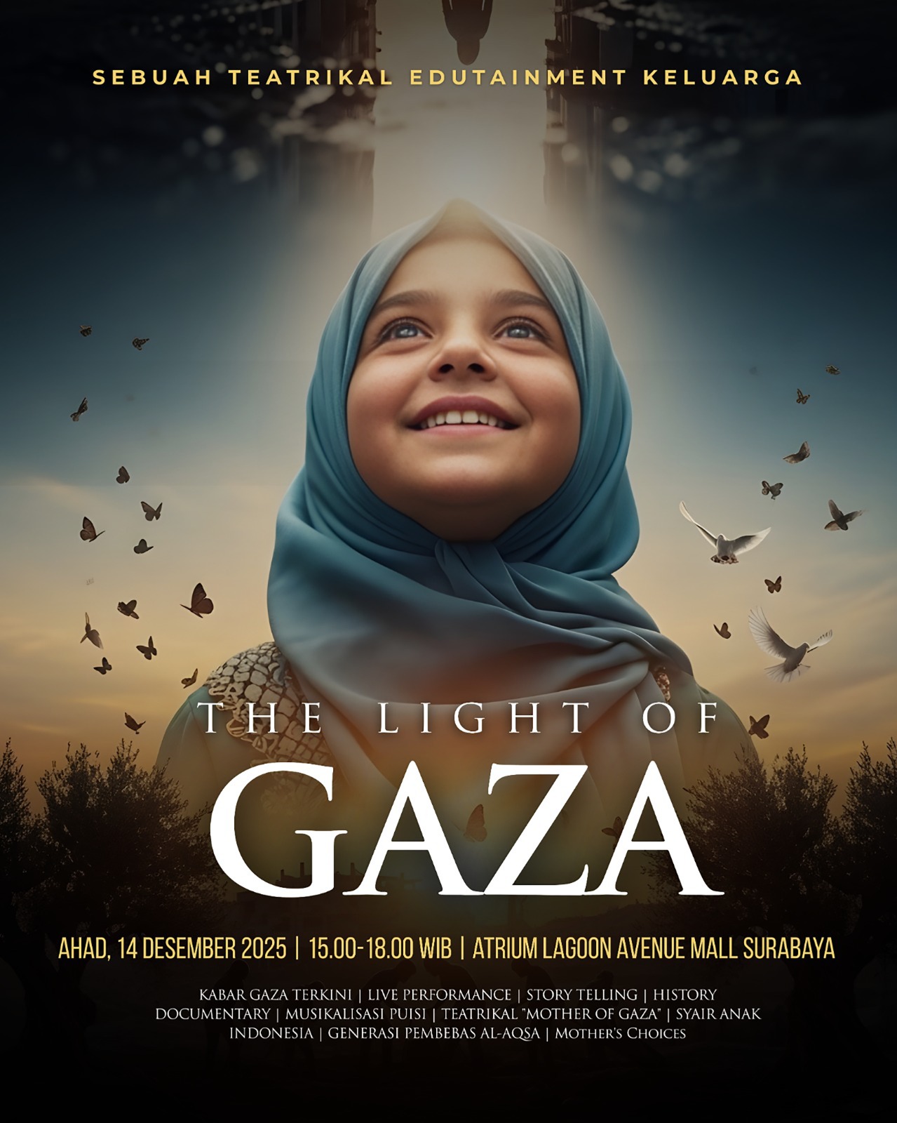 Membuat Cahaya untuk Sumatera Hingga ke Gaza : Event Light Of Gaza ke-III di Surabaya, Jawa Timur.